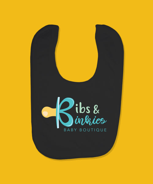 Bibs & Binkies Logo Bib